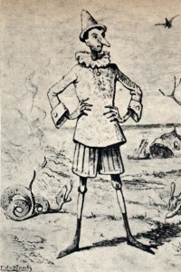 Il Pinocchio "classico", creato da Enrico Mazzanti per la prima edizione del 1883